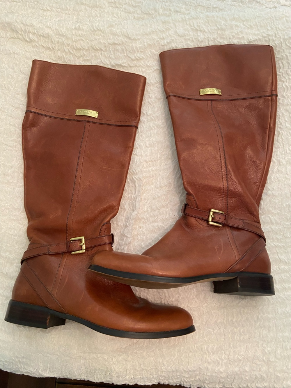 COACH MICHA RIDING BOOTS SIZE 9 - Picture 2 of 9
